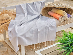 Miami cotton fouta 100x200cm silver gray