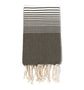 Fouta en coton miami 100x200cm gris foncé - Deco-arts.fr