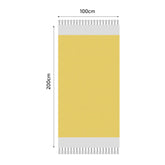 Fouta en coton petit losange 100x200cm jaune - Deco-arts.fr