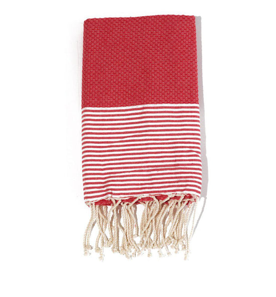 Fouta en coton tissage nid d&