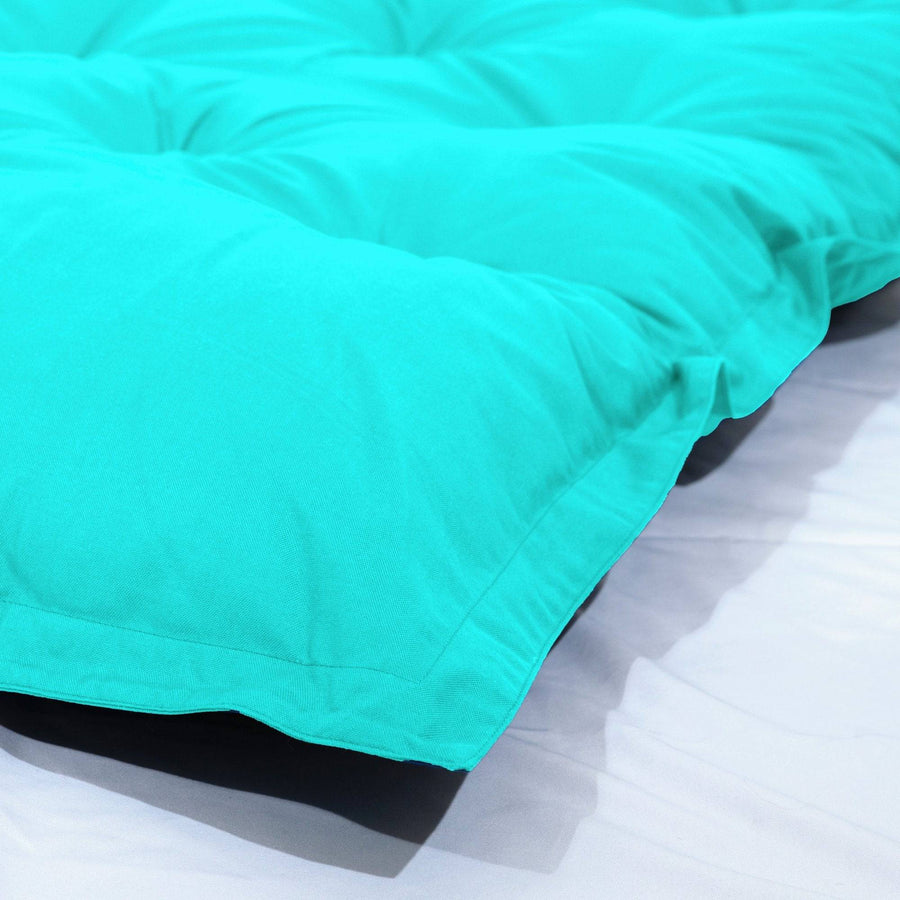 XXL Floor Mattress 195x100 Caribbean Blue, foam flake filling