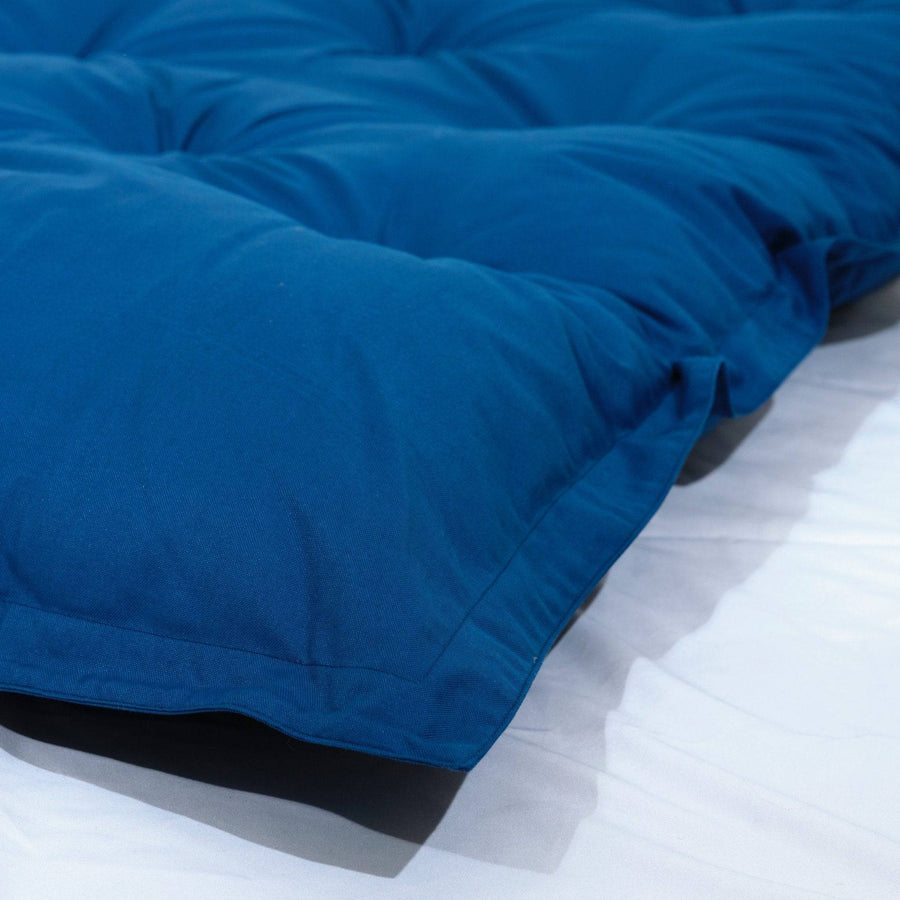 XXL-Bodenmatte 195x100 Petrolblau, Polyesterstoff