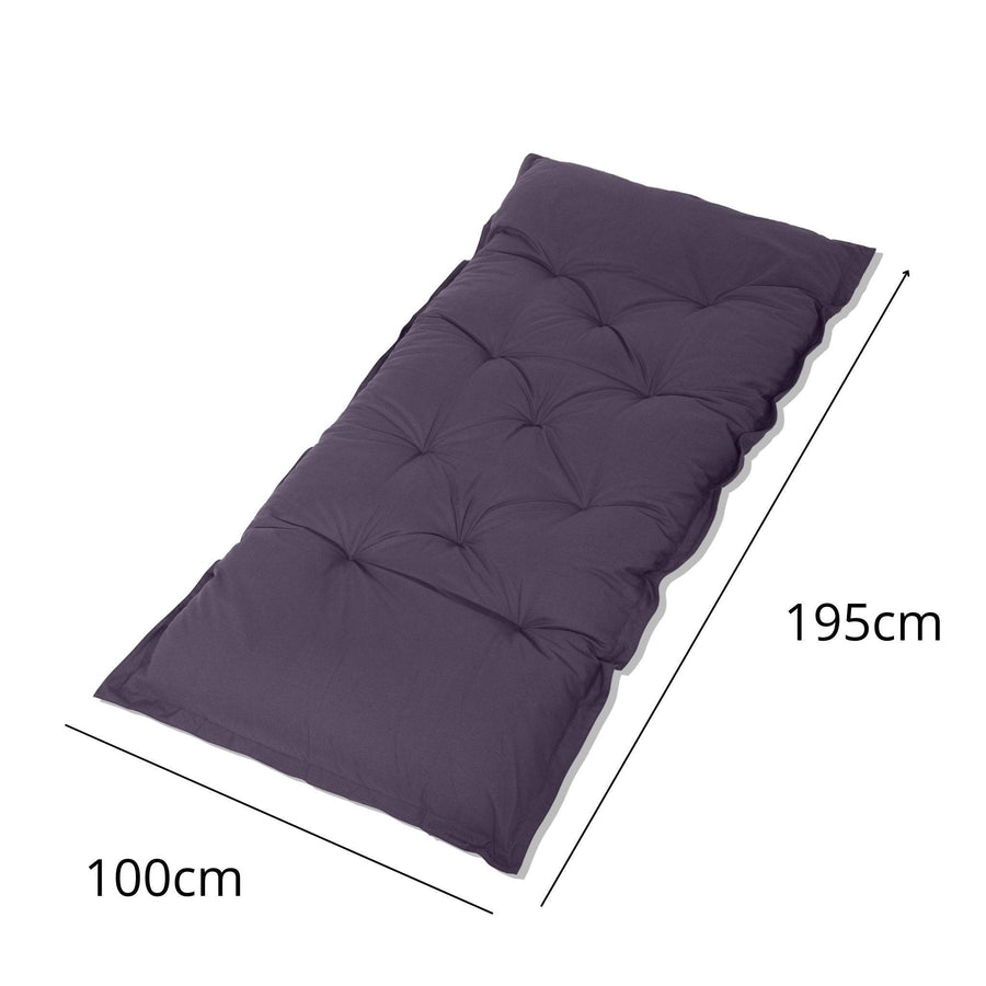 Matelas de Sol XXL 195x100 Gris Carbone, garnissage en flocons de mousse