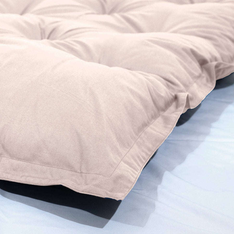 Matelas de Sol XXL 195x100 Gris Galet, garnissage en flocons de mousse