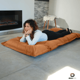 Futon XXL - Matelas de sol 195x100cm - Rouille - Deco-arts.fr