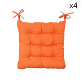 Lot de 4 Galettes de chaise 40 x 40 cm - Orange - Deco-arts.fr