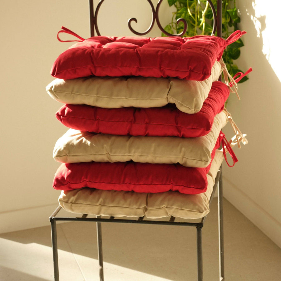 Lot de 4 Galettes de Chaise 40x40 Vert Mint, certifié OEKO-TEX