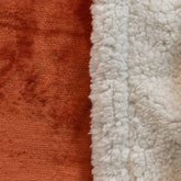 Plaid Sherpa Flanelle 480GSM 150X200 Terracotta DECO ARTS - Deco-arts.fr