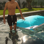 Housse pour Pouf Géant XXL 180x140cm Flottant pour Piscine - Bleu Caraïbes - Deco-arts.fr