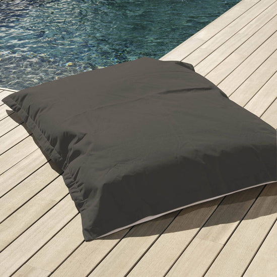 Housse pour Pouf Géant XXL 180x140cm Flottant pour Piscine - Gris carbone