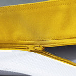 Housse de pouf flottant XXL 180x140 cm en jaune miel pour piscine, déhoussable, de Deco-arts.fr, conçue pour pouf géant.