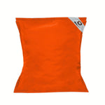 Pouf géant flottant orange pour piscine, beanbag XXL déhoussable avec billes, conçu par Deco-arts.fr