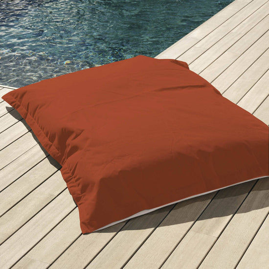 Pouf Géant XXL Déhoussable, Flottant pour Piscine, Deco Arts Terracotta - Deco-arts.fr