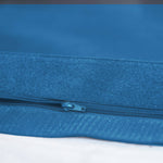 Pouf géant XXL 180x140 cm bleu pétrole pour extérieur, déhoussable et imperméable, mousse confortable, décor de salon ou jardin.