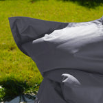 Housse de pouf géant XXL 180x140 cm en gris carbone, déhoussable, pour intérieur et extérieur, de marque Deco-arts.fr