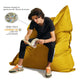 Pouf Géant XXL Intérieur et Extérieur, Déhoussable, Salon, Jardin, Deco Arts Jaune miel - Deco-arts.fr