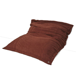 Pouf Géant XXL 190x155 Terracotta - Sherpa & Mousse (Canapé de Sol 2 Places)