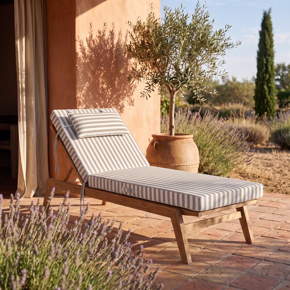 Matelas transat rayés