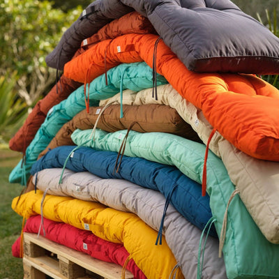 Coussin pour bain de soleil Decoartss, 185x55 cm, bleu pétrole, épais 12 cm, imperméable, confortable et résistant à l'eau