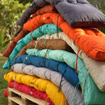 Coussin pour bain de soleil Decoartss 185x55cm gris carbone, épais de 12cm et imperméable, pour mobilier extérieur.