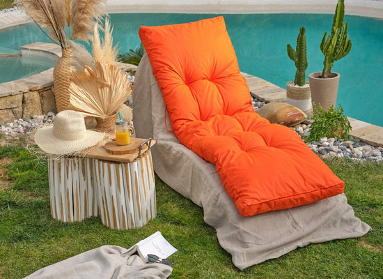 Coussin bain de soleil 185 x55cm Orange