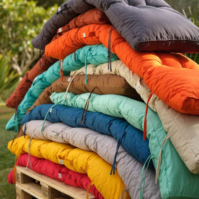 Coussin de bain de soleil Decoartss orange 185x55cm, épais 12cm et imperméable, pour détente en extérieur