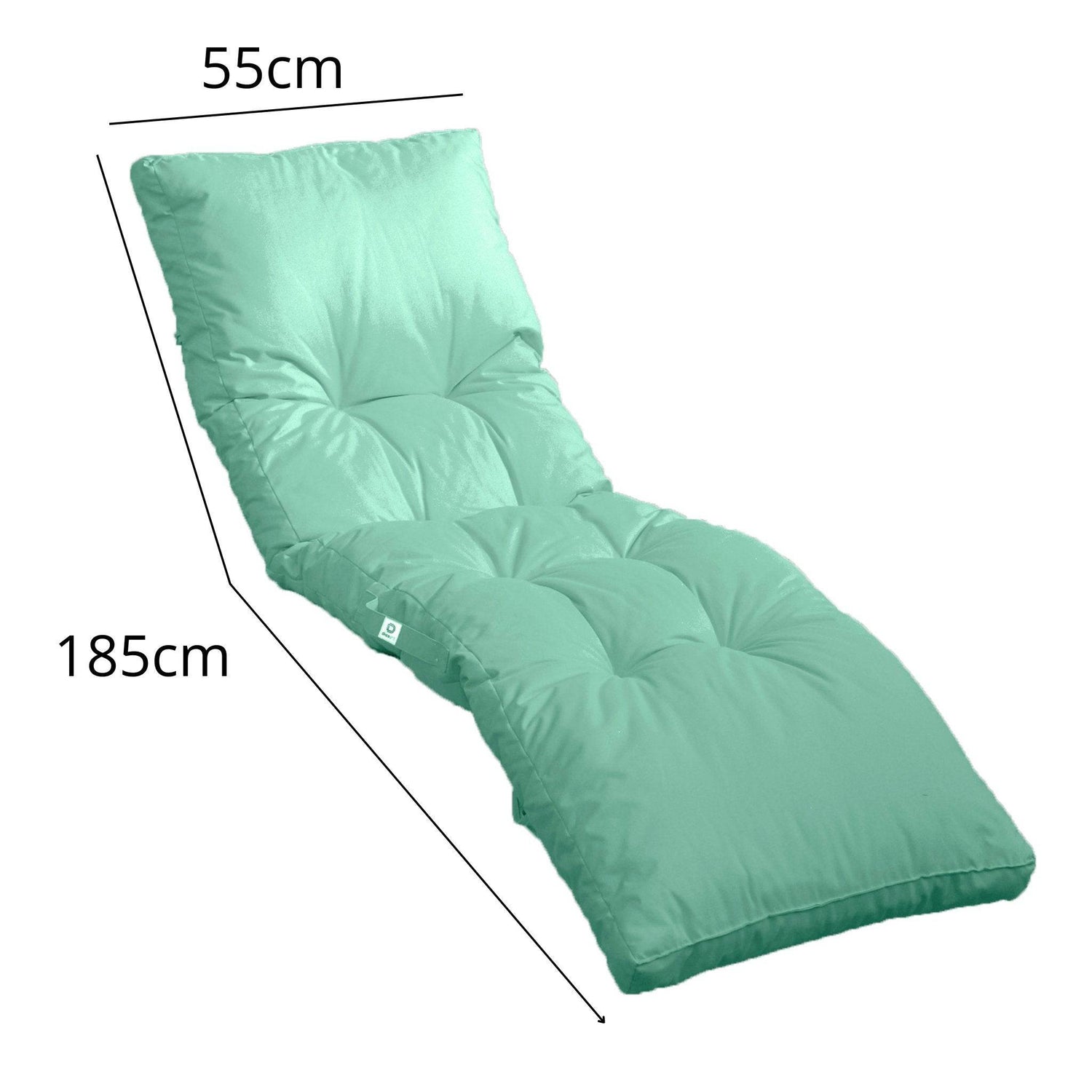 Coussin bain de soleil 185 x55cm Vert Mint - Deco-arts.fr