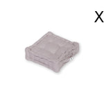 Coussin de sol lot de 2  - 40 x 40 cm Gris Galet - Deco-arts.fr