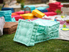 Floor cushion set of 2 - 40 x 40 cm Mint Green