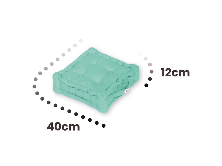 Coussin de sol lot de 2  - 40 x 40 cm Vert Mint - Deco-arts.fr