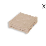 Coussin de sol lot de 2  - 50 x 50 cm Beige Clair - Deco-arts.fr