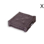 Coussin de sol lot de 2  - 50 x 50 cm Gris Carbone - Deco-arts.fr