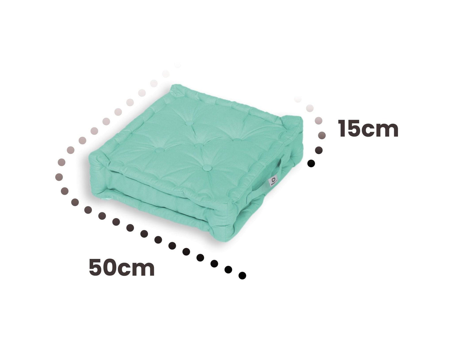 Coussin de sol lot de 2  - 50 x 50 cm Vert Mint - Deco-arts.fr