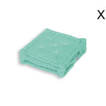 Coussin de sol lot de 2  - 50 x 50 cm Vert Mint - Deco-arts.fr