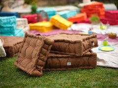 Bodenkissen 2er-Set - 60 x 60 cm Rost