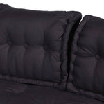 Coussins palette capitonné 120x80x20cm Gris Carbone - Deco-arts.fr