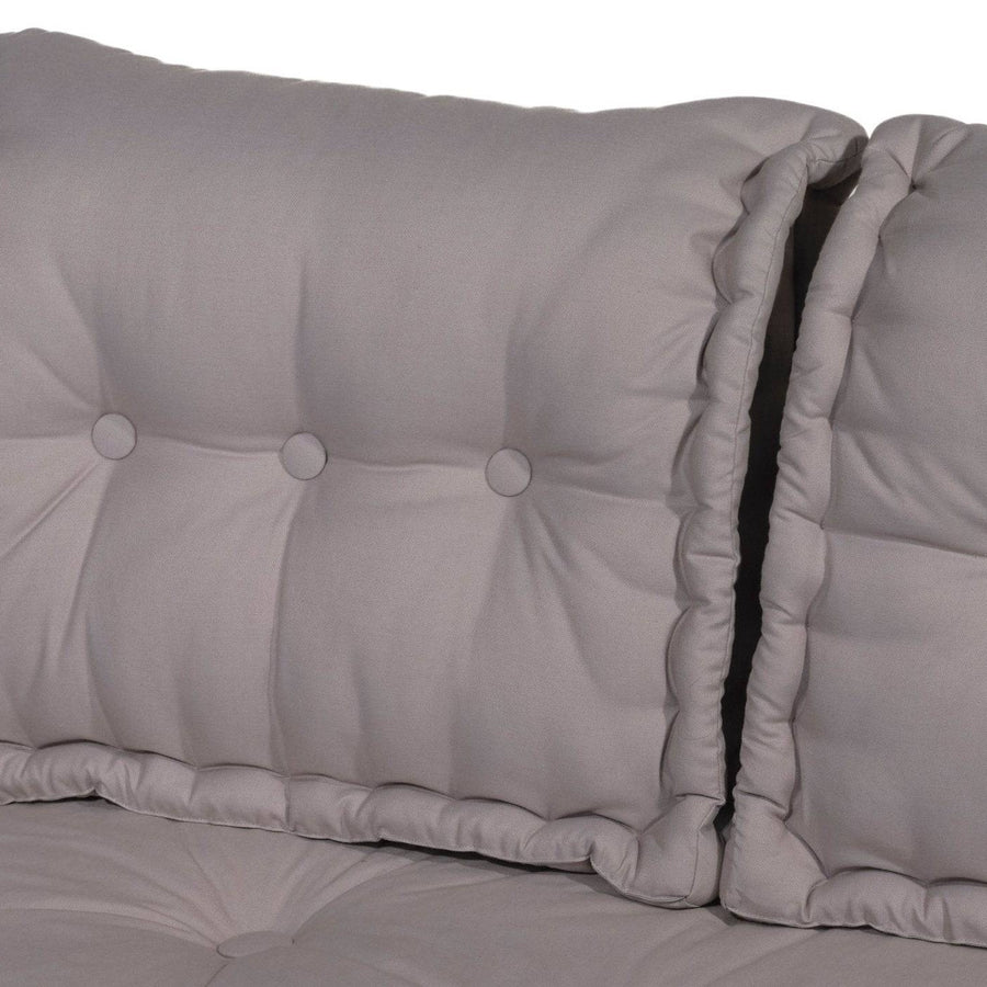 Kit Coussins Palette Europe 120x80 Gris Galet, tissu anti-UV et déperlant