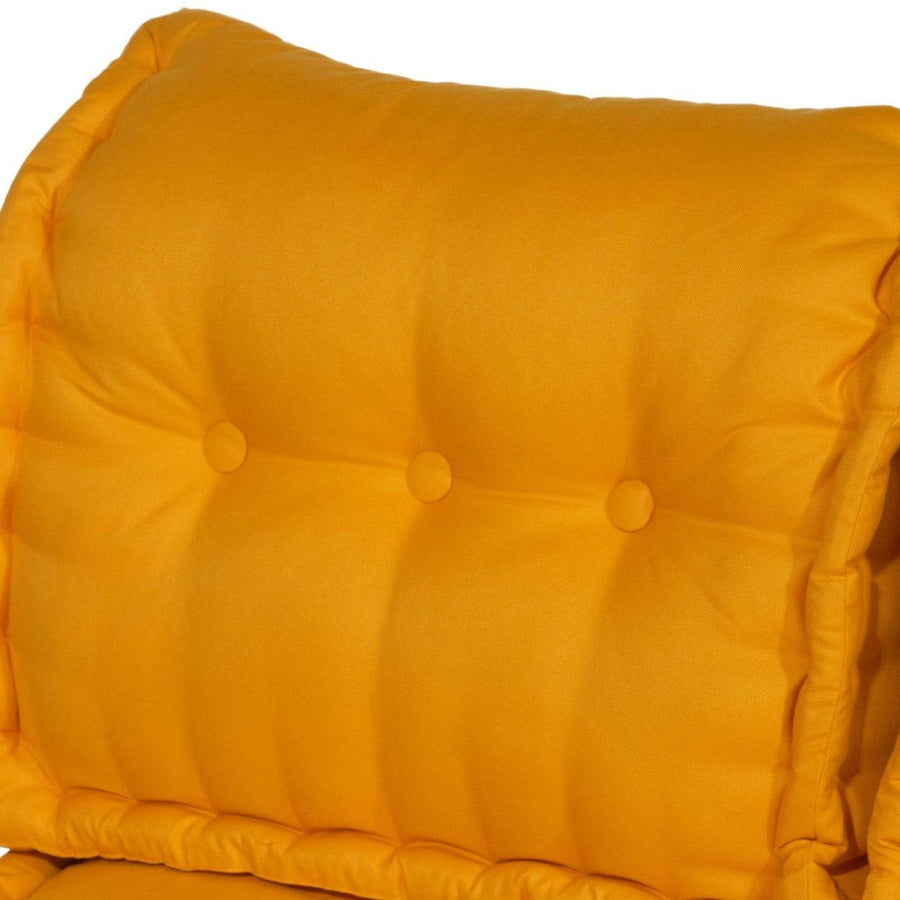Kit Coussins Palette Europe 120x80 Jaune Miel, tissu anti-UV et déperlant