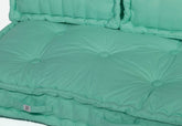 Coussins palette capitonné 120x80x20cm Vert Mint - Deco-arts.fr