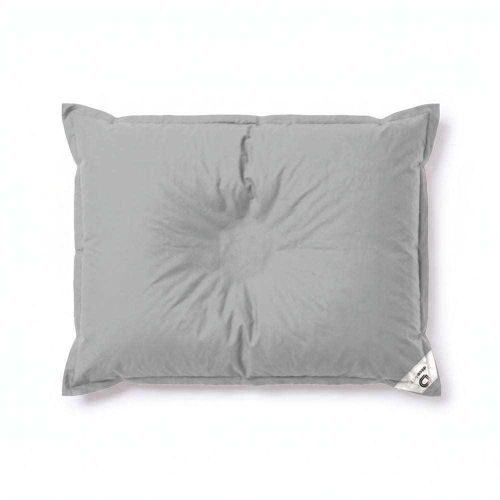 Housse seule à garnir – Pouf géant flottant Gris Galet vu de dessus sur fond blanc