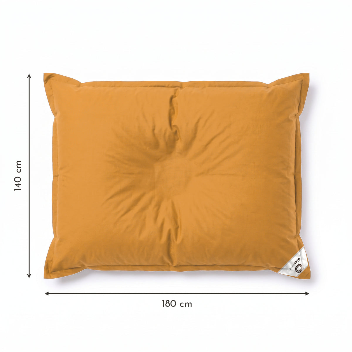 XXL Floating Bean Bag Cover 180x140 Honey Yellow - (Cover Only - To Fill - Spécial Pool) – dimension diagram
