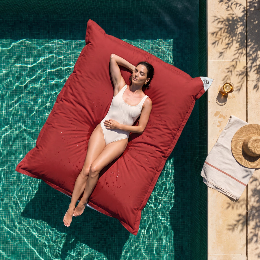 XXL Floating Bean Bag Cover 180x140 Chilli Red - (Cover Only - To Fill - Spécial Pool)
