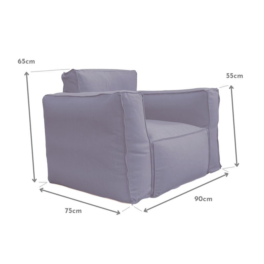 Modulaire tuinfauteuil 90x75 Kiezelgrijs – foto 6