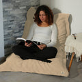 XL-Riesen-Sitzkissen 150x100 Beige - Sherpa und Schaumstoff (Bodenkokon)