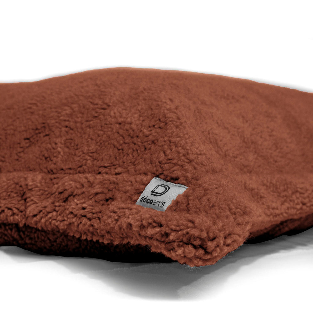 Giant XL Cushion Bean Bag 150x100 Terracotta, sherpa fabric