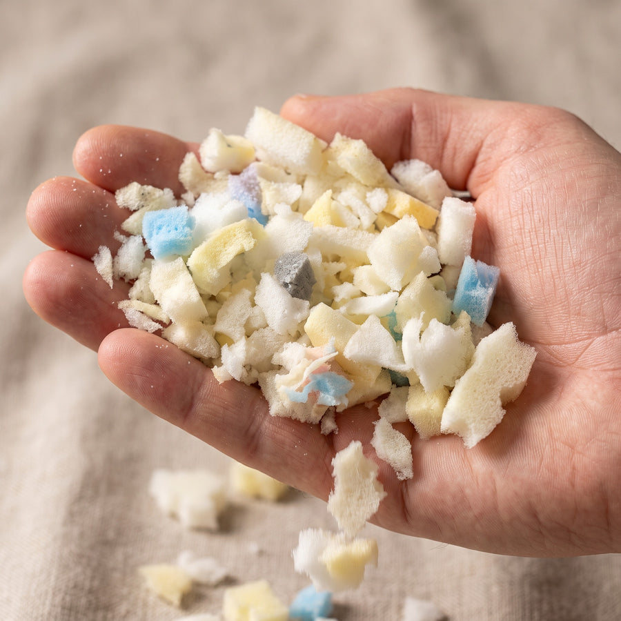 1kg Bag Recycled Foam Flakes - 50L Filling (Cushions & Seats)