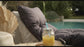Sun lounger cushion 185 x55cm Carbon gray
