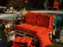Coussins palette capitonné 120x80x20cm Orange - Deco-arts.fr